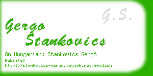 gergo stankovics business card